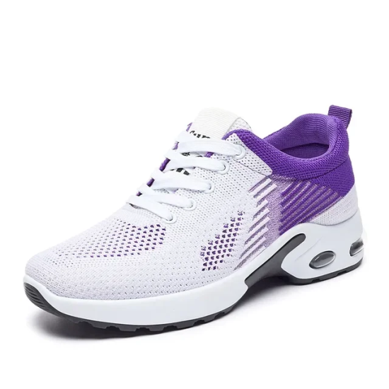 Breathable Lace-up Running Shoes Purple